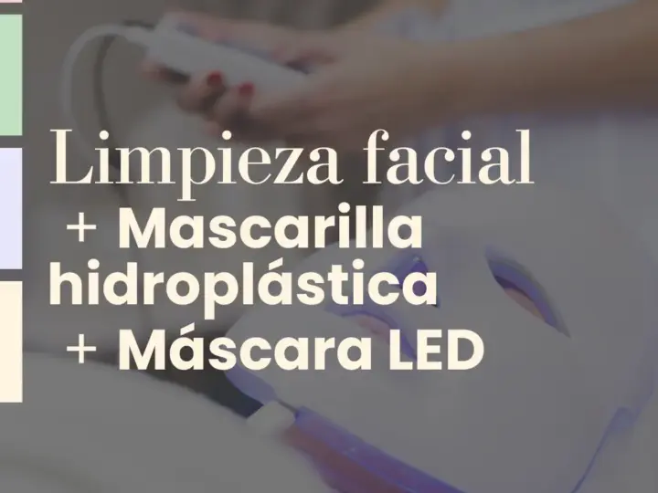 Limpieza Facial de 10 Pasos - Mascarilla Hidroplástica + Máscara LED