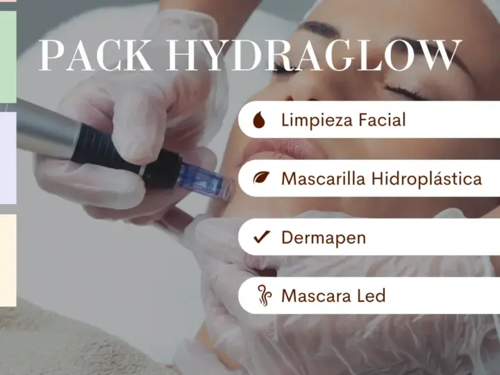 Pack HydraGlow: Limpieza + Mascarilla + Dermapen + Mascara Led