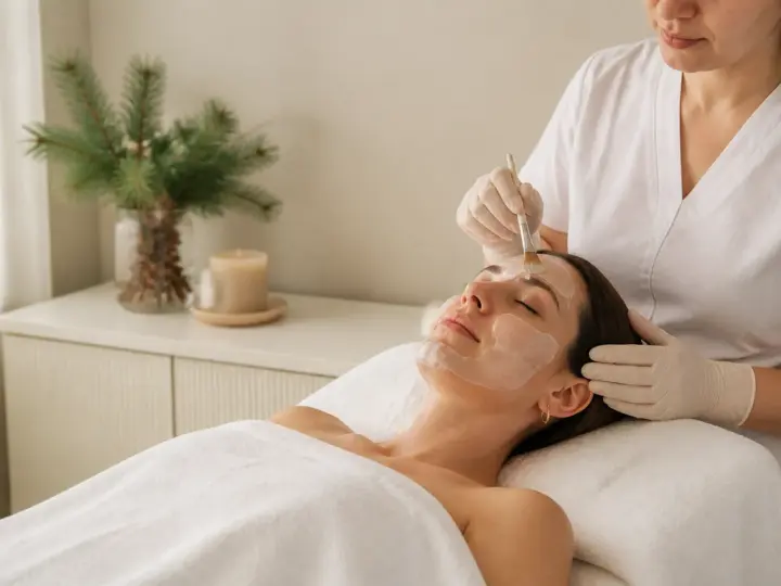 Tratamiento facial para fiestas de fin de año en Concepción